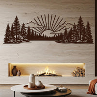 Mountain Landscape Metal Wall Decor