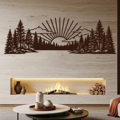 Mountain Landscape Metal Wall Decor