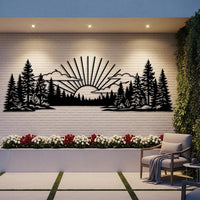 Mountain Landscape Metal Wall Decor