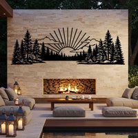 Mountain Landscape Metal Wall Decor