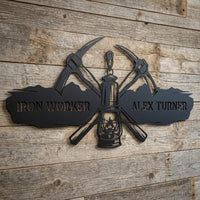 Miner Custom Metal Sign