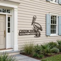 Custom Pelican Metal Sign