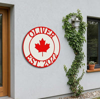 Custom Canada Family Name Sign