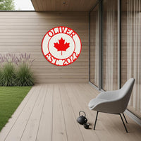 Custom Canada Family Name Sign