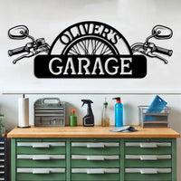 Custom Motorcycle Garage Metal Sign