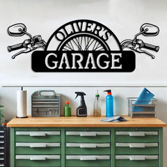 Custom Motorcycle Garage Metal Sign