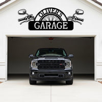 Custom Motorcycle Garage Metal Sign