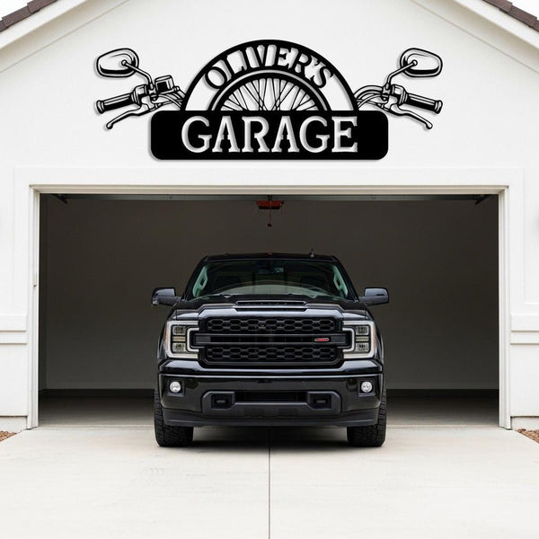Custom Motorcycle Garage Metal Sign