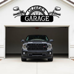 Custom Motorcycle Garage Metal Sign