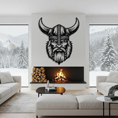 Viking Warrior Metal Wall Art