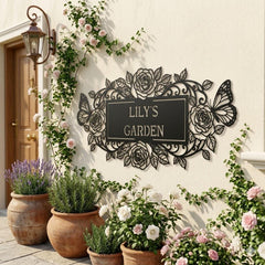 Custom Garden Name Metal Sign