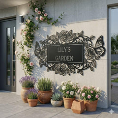 Custom Garden Name Metal Sign