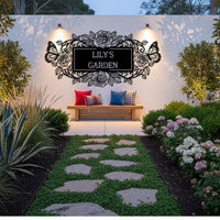 Custom Garden Name Metal Sign