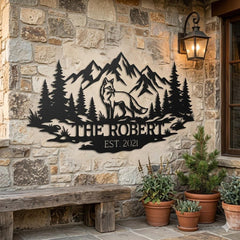 Fox Outdoor Metal Wall Art