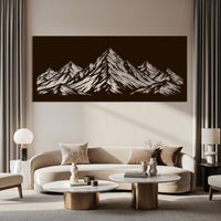 Minimalist Mountain Metal Wall Decor