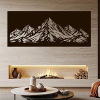 Minimalist Mountain Metal Wall Decor
