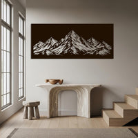 Minimalist Mountain Metal Wall Decor