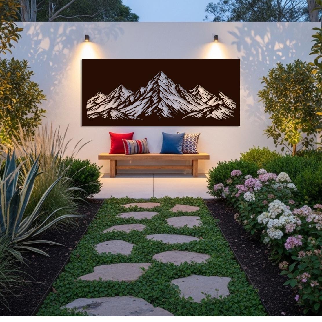 Minimalist Mountain Metal Wall Decor