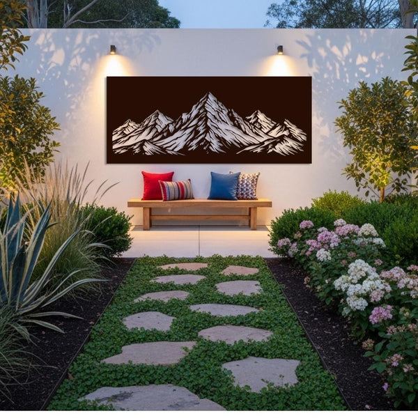 Minimalist Mountain Metal Wall Decor