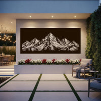 Minimalist Mountain Metal Wall Decor