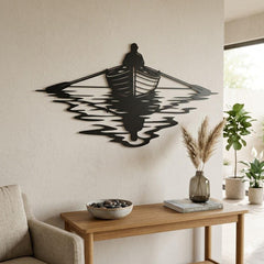 Rowboat Lake Metal Wall Art