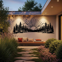 Lake Sunset Dock Canoe Decor