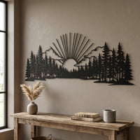 Lake Sunset Dock Canoe Decor