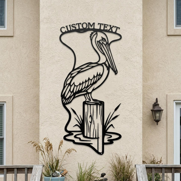 Custom Pelican Metal Sign