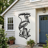 Custom Pelican Metal Sign