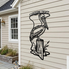 Custom Pelican Metal Sign