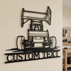 Custom Sprint Car Metal Wall Decor Sign