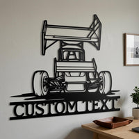 Custom Sprint Car Metal Wall Decor Sign