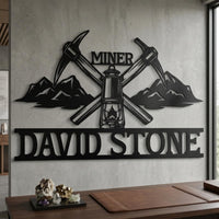 Custom Miner Metal Sign