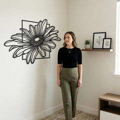 Large Daisy Metal Wall Decor