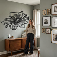 Large Daisy Metal Wall Decor