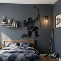 Custom Hockey Player Metal Sign