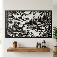 Hunting Scene Metal Wall Art