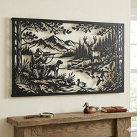 Hunting Scene Metal Wall Art