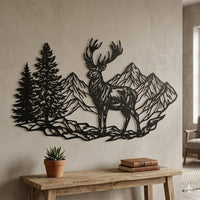 Rustic Deer Metal Wall Art