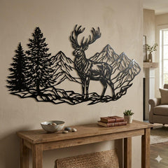 Rustic Deer Metal Wall Art