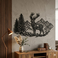 Rustic Deer Metal Wall Art