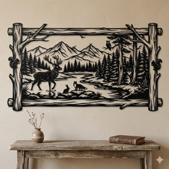 Rustic Wildlife Metal Wall Art
