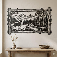 Rustic Wildlife Metal Wall Art