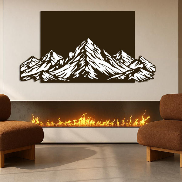 Colourful Mountain Metal Wall Art