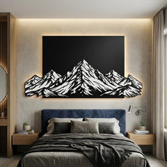 Colourful Mountain Metal Wall Art