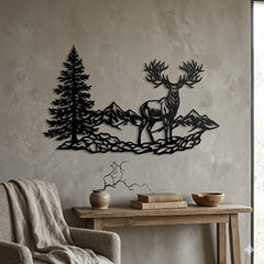 Rustic Deer Metal Wall Art
