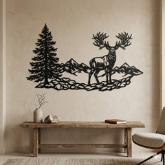 Rustic Deer Metal Wall Art