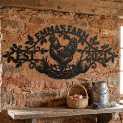 Custom Chicken Farm Metal Sign