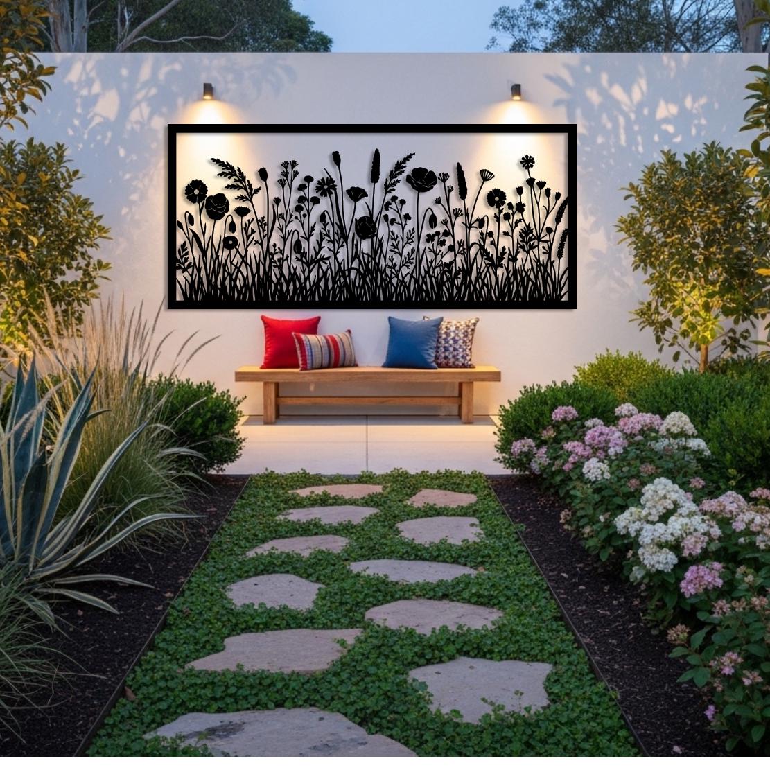 Wildflower Metal Wall Art