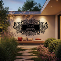 Custom Garden Name Metal Sign